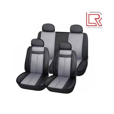 FUNDAS P/ASIENTO DE CARRO PVC 9 PCS NEGRO/GRIS 16-8022-NG