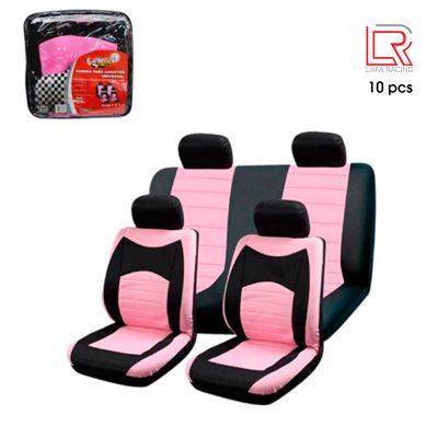 FUNDAS P/ASIENTO NEGRO ROSADO 8 PCS 16-9906-N-ROS