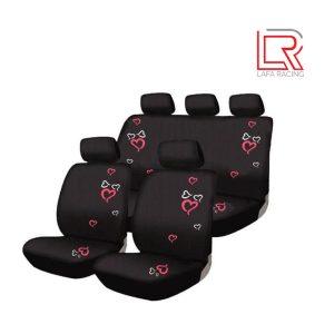 FUNDA P/ASIENTO CORAZON NEGRO 9 PCS 16-9911