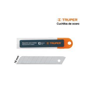 CUCHILLA DE REPUESTO 18MM 10 PCS ACERO TRUPER