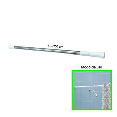 TUBO P/COLGAR CORTINA DE BAÑO 110-200 CM 4482-2