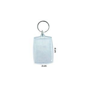LLAVERO PLASTICO CLEAR P/FOTO 5.5X4CM HQ9405
