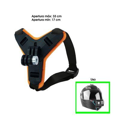 SOPORTE CAMARA PARA CASCO HQ971307-ORANGE NARANJA