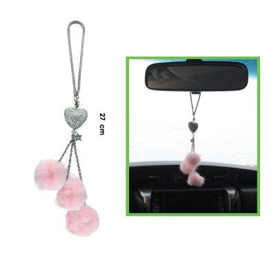 ADORNO COLGANTE BOLITAS PINK CORAZON 27CM 2331017
