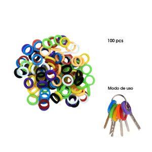 IDENTIFICADOR DE LLAVES C/FORRO REDONDO 100 PCS HQ2340701