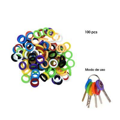IDENTIFICADOR DE LLAVES C/FORRO REDONDO 100 PCS HQ2340701
