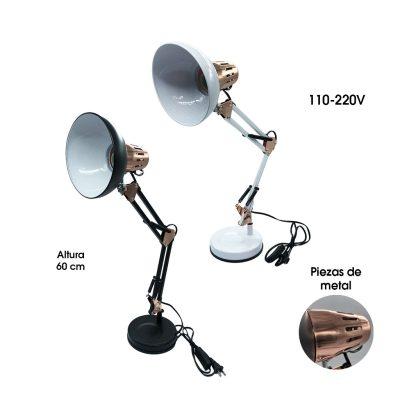 LAMPARA DE INGENIERO NEGRO Y BLANCO ROSE GOLD HQ2340702