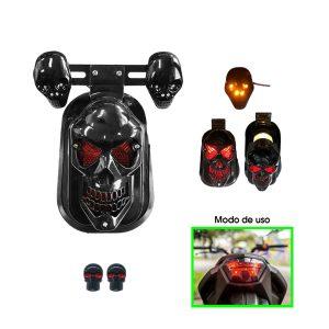 LAMPARA P/MOTO LED CALACA NEGRA STOP HQ2370607