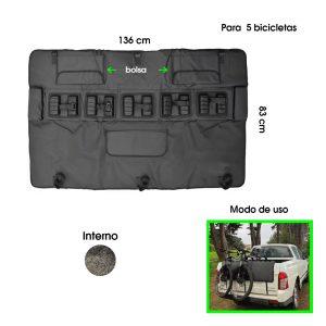 PORTA BICICLETA PARA PICK UP CON BOLSOS 136X83CM INTERIOR AFELPADO HQ2380903