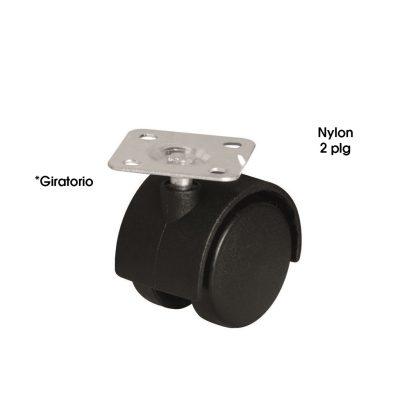 RODO DE NYLON C/PLACA GIRATORIA  50 MM (2") NYLON