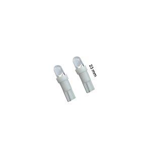 BOMBILLO T5 DOS PCS BLANCO 1 LED REDONDO T5-ROUND
