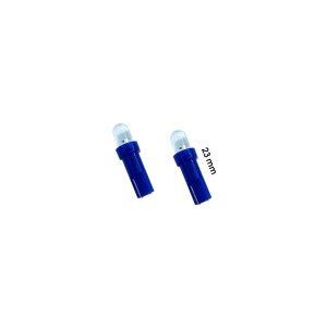 BOMBILLO T5 DOS PCS AZUL 1 LED REDONDO T5-ROUND