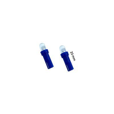BOMBILLO T5 DOS PCS AZUL 1 LED REDONDO T5-ROUND