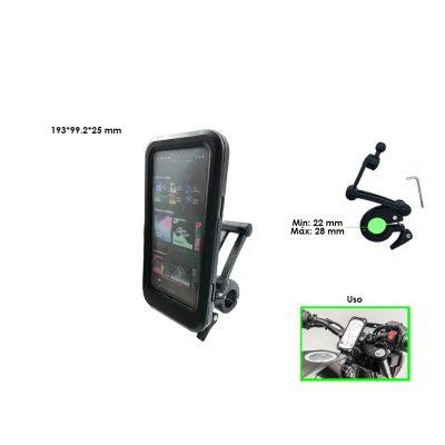 PORTA CELULAR P/MOTO O BICICLETA  193X99X25MM RESISTENTE AL AGUA 7970-3