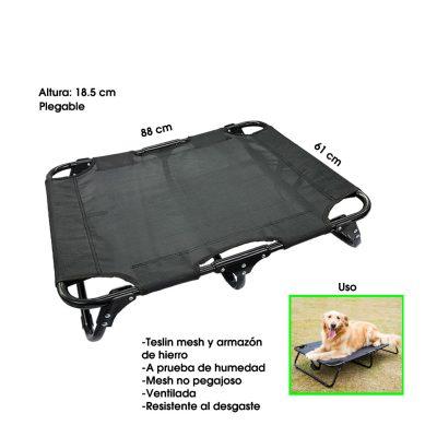 CAMA P/MASCOTA ELEVADA MALLA  MEDIUM 88X61X18.5CM MOB-2