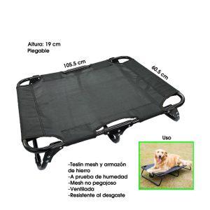 CAMA P/MASCOTA  ELEVADA MALLA  LARGE 105.5X60.5X19CM MOB-3