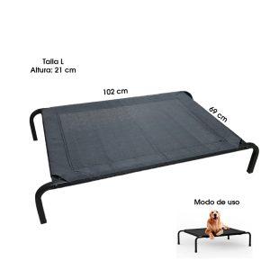CAMA ELEVADA P/MASCOTA  L 102X69X21CM MOB-7