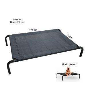 CAMA ELEVADA P/MASCOTA XL 122X72X21CM MOB-8