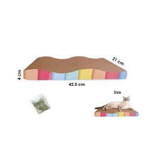 RASCADOR Y CAMITA P/GATO 4X21X.42.5 CM COLORES ZA-2A