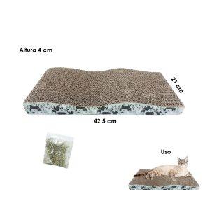 RASCADOR Y CAMITA P/GATO 42.5X21X4CM GATITOS GRIS  ZA-3
