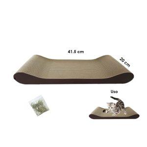RASCADOR Y CAMA P/GATO 20X41.5M CAFE OSCURO  ZA-6A