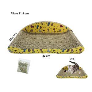 RASCADOR Y CAMA P/GATO 11.5X23.5X42CM  ZA-7A