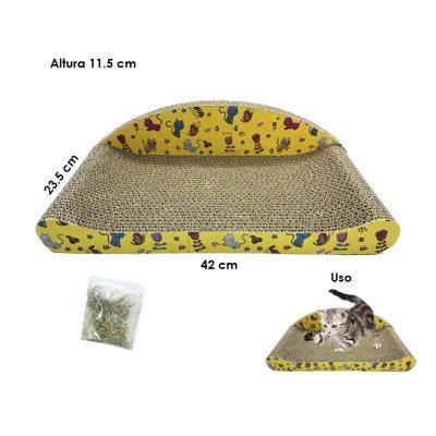 RASCADOR Y CAMA P/GATO 11.5X23.5X42CM  ZA-7A