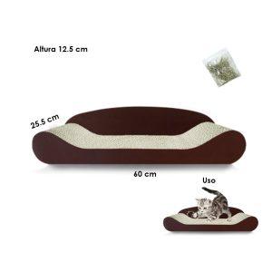 RASCADOR  Y CAMA P/GATO 12.5X25.5X60CM CAFE OSCURO ZA-8B