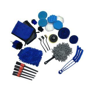 CEPILLOS Y TOALLAS LIMPIADORES KIT CAR DETAILING 25 PCS SY-XCS0043A