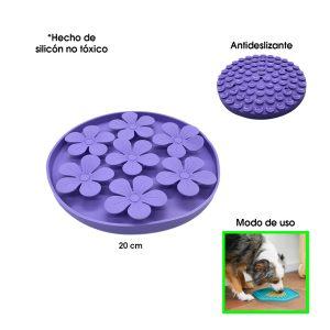 PLATO P/MASCOTA  SILICON ANTI ANSIEDAD FLORES DAN-09-2