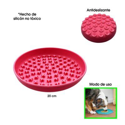 PLATO P/MASCOTA SILICON ANTI ANSIEDAD MEDIANO 20CM  DAN-09-4