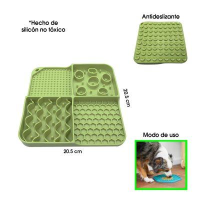 PLATO P/MASCOTA SILICON  ANTI ANSIEDAD SMAL 20.5X20.5CM L DAN-09-8