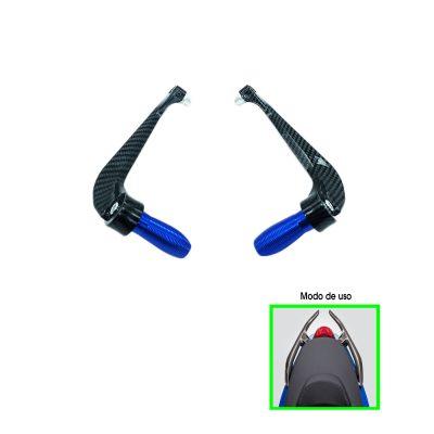 MANECILLA P/MOTO ALUMINIO CARBON AZUL 2 PCS HH11-3