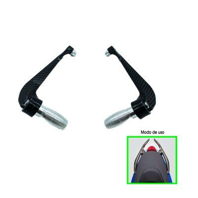 MANECILLA P/MOTO ALUMINIO CARBON SILVER 2 PCS HH11-3