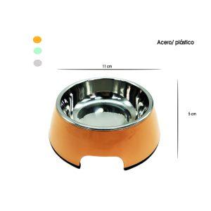 PLATO ALTO P/MASCOTA  ACERO/PLASTICO S DAN-11-7-7A