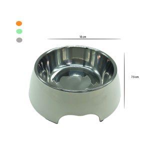 PLATO ALTO P/MASCOTA  ACERO/PLASTICO L  COLORES DAN-11-7-7A