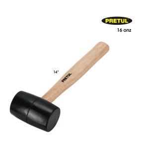 MAZO DE HULE 16 ONZAS MANGO MADERA PRETUL