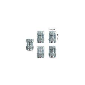 TAPONES P/VALVULA 5 PCS PLATEADO HF0859