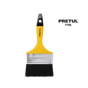 BROCHA MANGO PLASTICO 4 PULGADAS PRETUL
