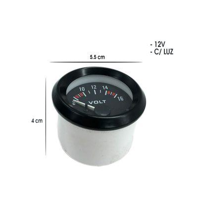 MEDIDOR DE VOLTAJE 5.2CM FONDO NEGRO-G803
