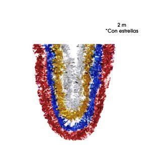 BRICHO NAVIDEÑO ESTRELLA PLATEADA 2 METROS