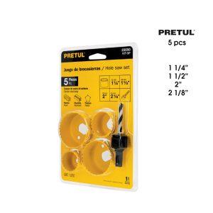 SIERRAS P/INSTALAR CERRADURAS 5 PCS PRETUL