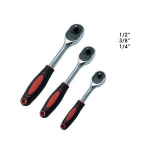 MANERAL C/RATCHET JUEGO 3 PCSTIPO PERA RAIZ 1/4 3/8 1/2