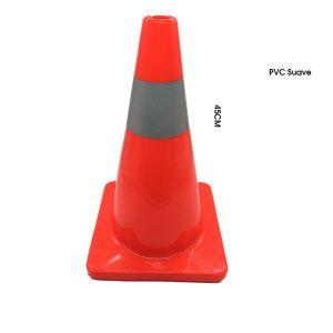 CONO DE TRANSITO PVC SUAVE 45 CM REFLECT