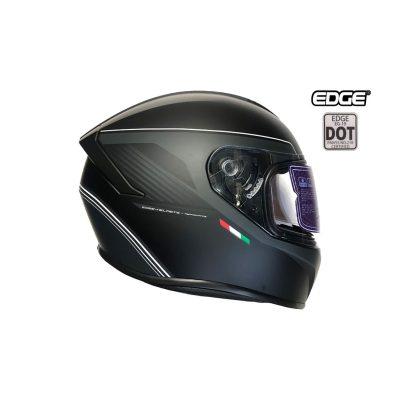 CASCO P/MOTO INTEGRAL EDGE MEDIANO NEGRO GRIS MATE