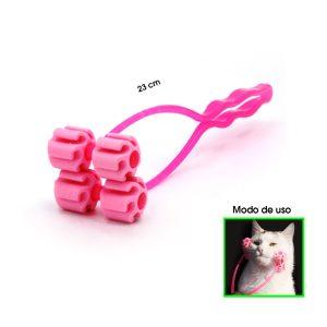MASAJEADOR P/GATO 23CM PLASTICO ROSADO