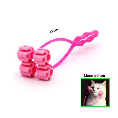 MASAJEADOR P/GATO 23CM PLASTICO ROSADO