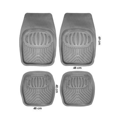 ALFOMBRA P/CARRO 4PC BANDEJA GRIS