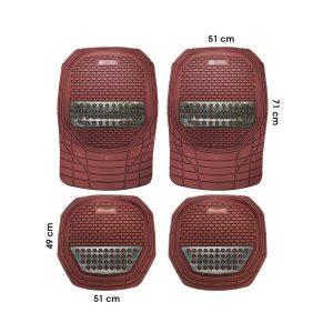 ALFOMBRA DE HULE C/ANTIDESLIZANTE 4 PCS CORINTO