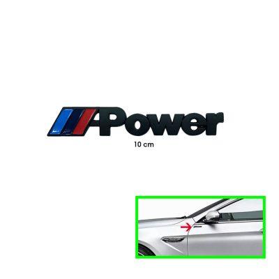 EMBLEMA METALICO BMW LETRAS POWER 10X1.50CM